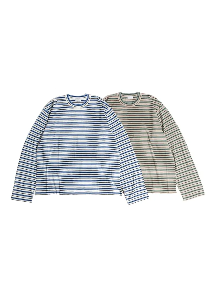 CREW NECK L/S KNIT TEE-クルーネックロングスリーブニットTシャツ-URU