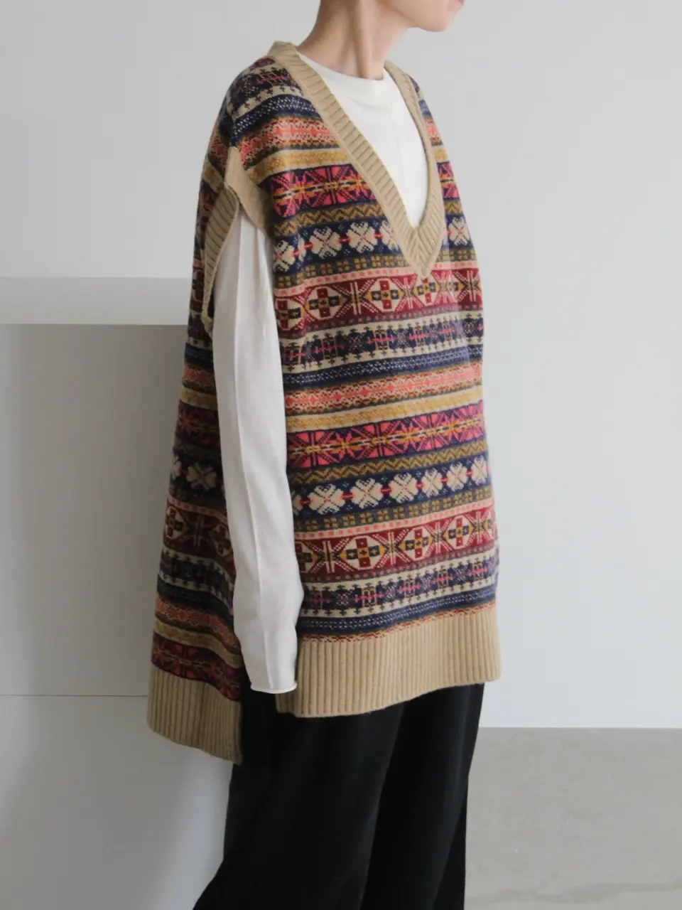 Shaggy V-neck Cardigan-シャギーブイネックカーディガン-INSCRIRE