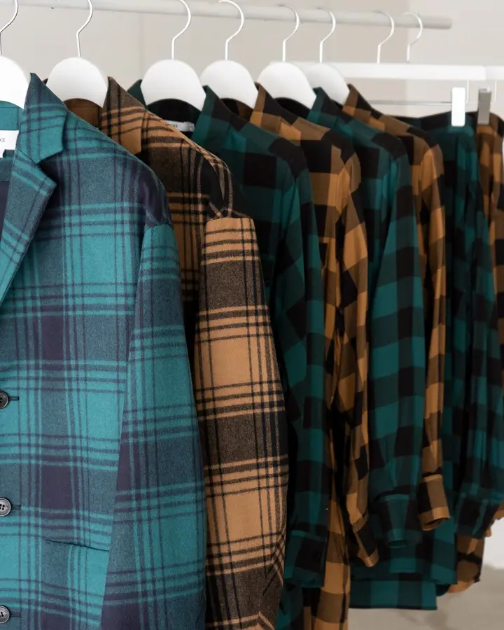 RAYON PLAID SHIRT-レーヨンプレイドシャツ-HYKE（ハイク）通販| st
