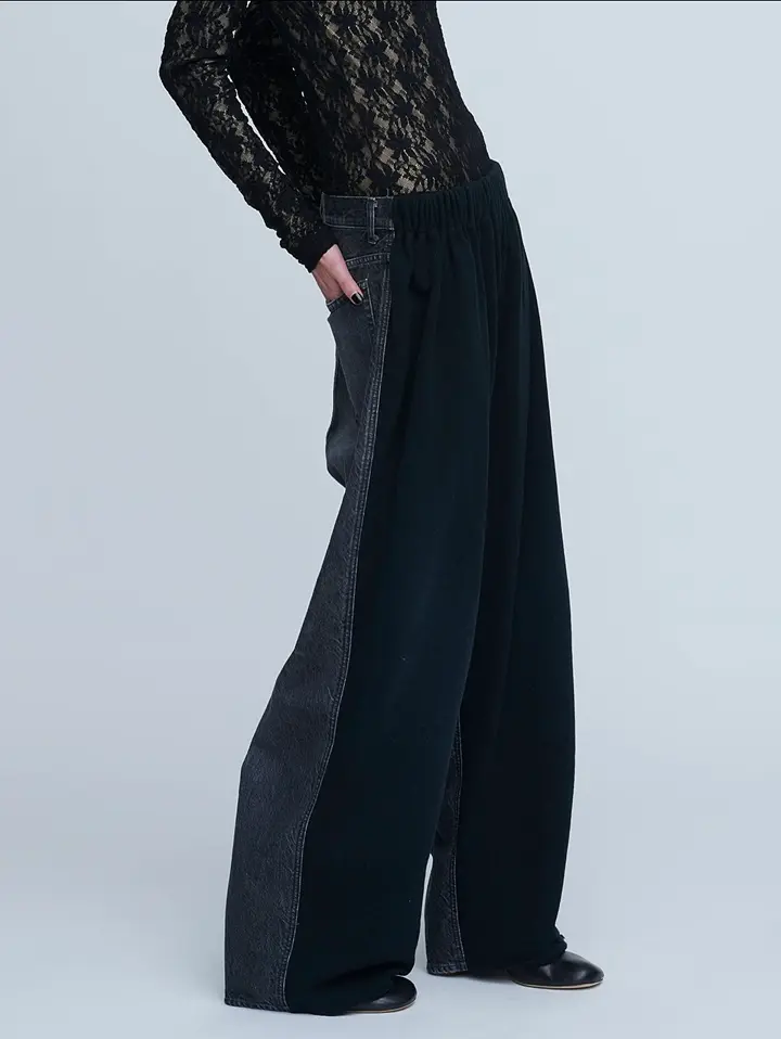 Fleece Loose Fit Track Pants-フリースルーズフィットトラックパンツ