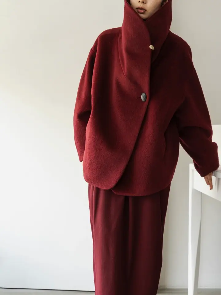 Wool Georgette Top-ウールジョーゼットトップ-Mame Kurogouchi