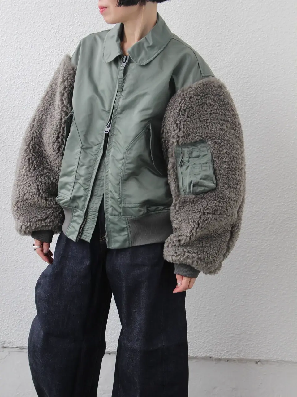 HYKE DOUBLE FACE DUFFEL JACKET オリーブ サイズ1 DOUBLE FACE DUFFEL JACKET – HYKE ONLINE STORE