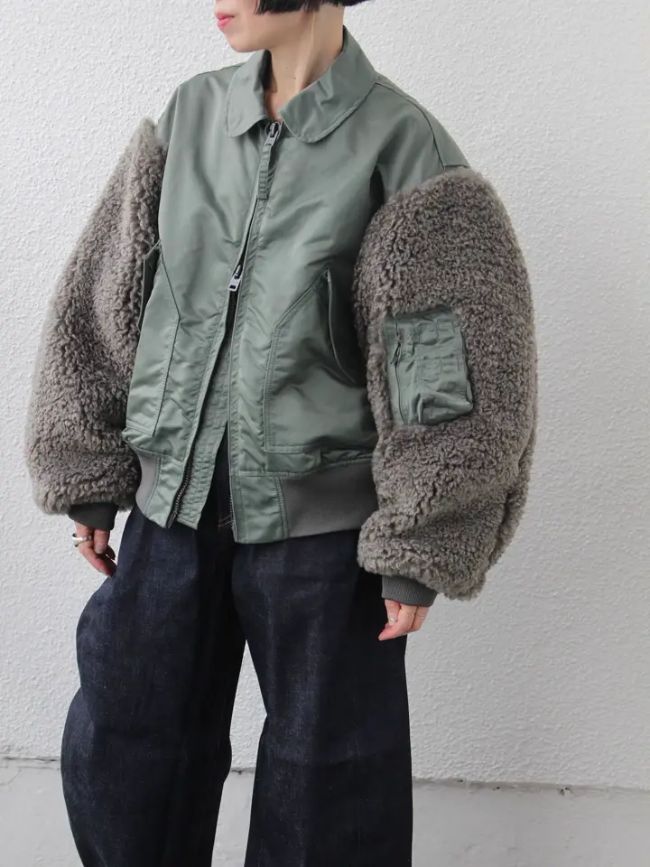 DOUBLE FACE DUFFEL JACKET-ダブルフェイスダッフルジャケット-HYKE