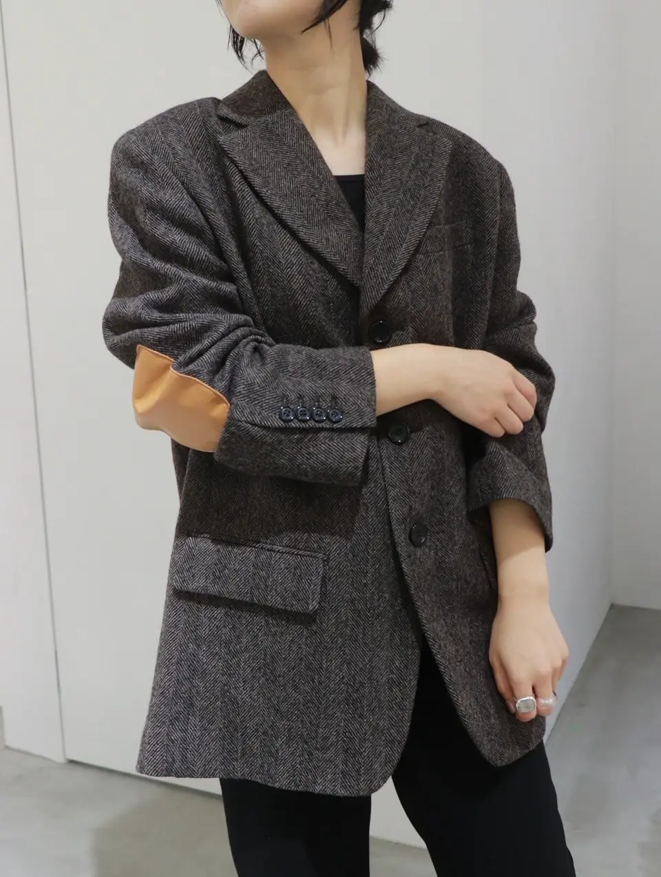 Herringbone jacket-ヘリンボーンジャケット-INSCRIRE（アンスクリア