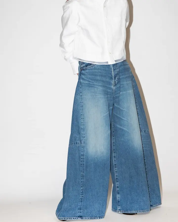 DENIM SUPER WIDE LEG JEANS デニムスーパーワイドレッグジーンズ-HYKE