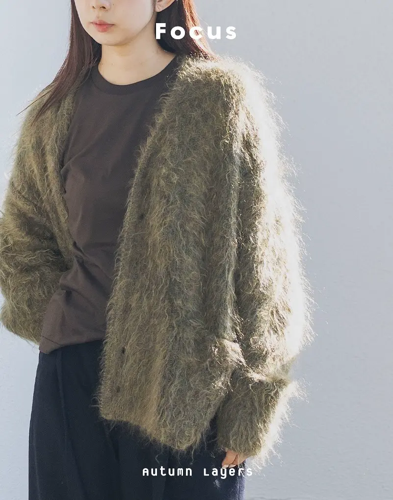 MOHAIR KNIT BELTED CARDIGAN-モヘヤニットベルトカーディガン-FETICO