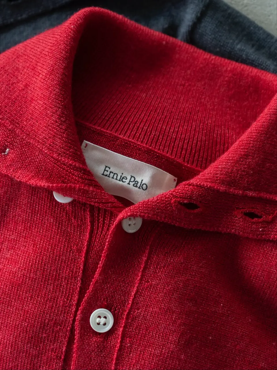 Polo Knit Cardigan-ポロニットカーディガン-Ernie Palo（アーニーパロ