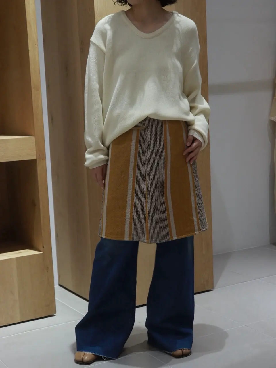 Jacquard rap skirt-ジャガードラップスカート-nowos（ノーウォス