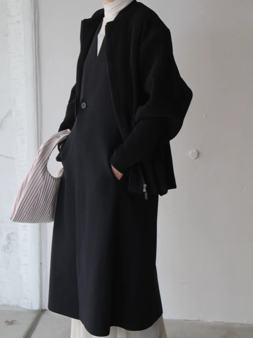 MILAN COLLARLESS LONG VEST-ミランカラーレスロングベスト-CFCL MILAN COLLARLESS LONG VEST-ミランカラーレスロングベスト-CFCL