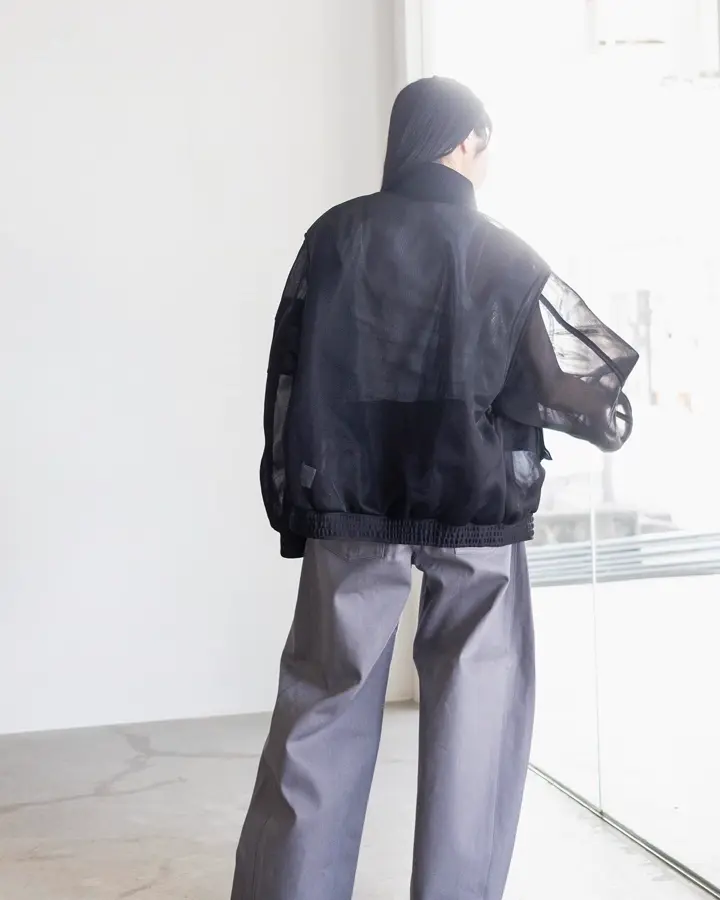 SHEER BACK CREW NECK KNIT-シアーバッククルーネックニット-HYKE