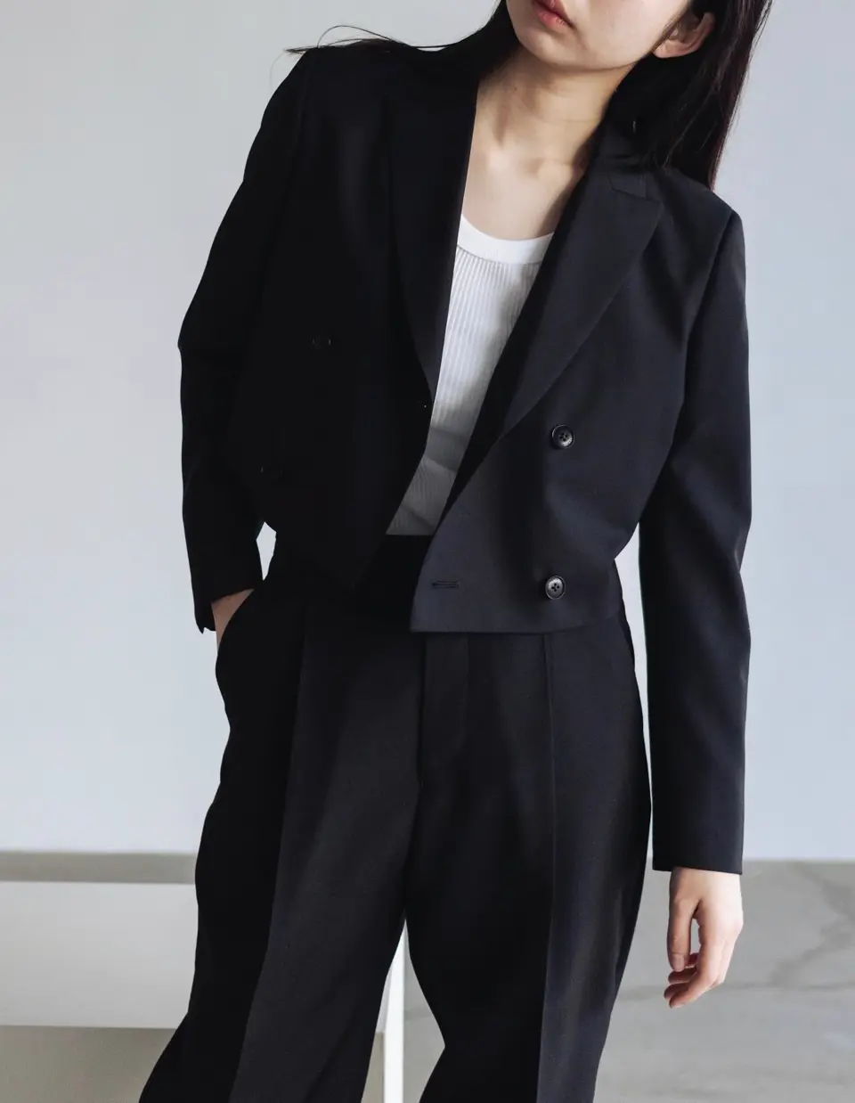 HYKE ボウタイジャンプスーツハイクワンピーロング HYKE(ハイク)】 STRETCH JUMPSUIT｜パリゴ尾道店｜尾道本通り商店街