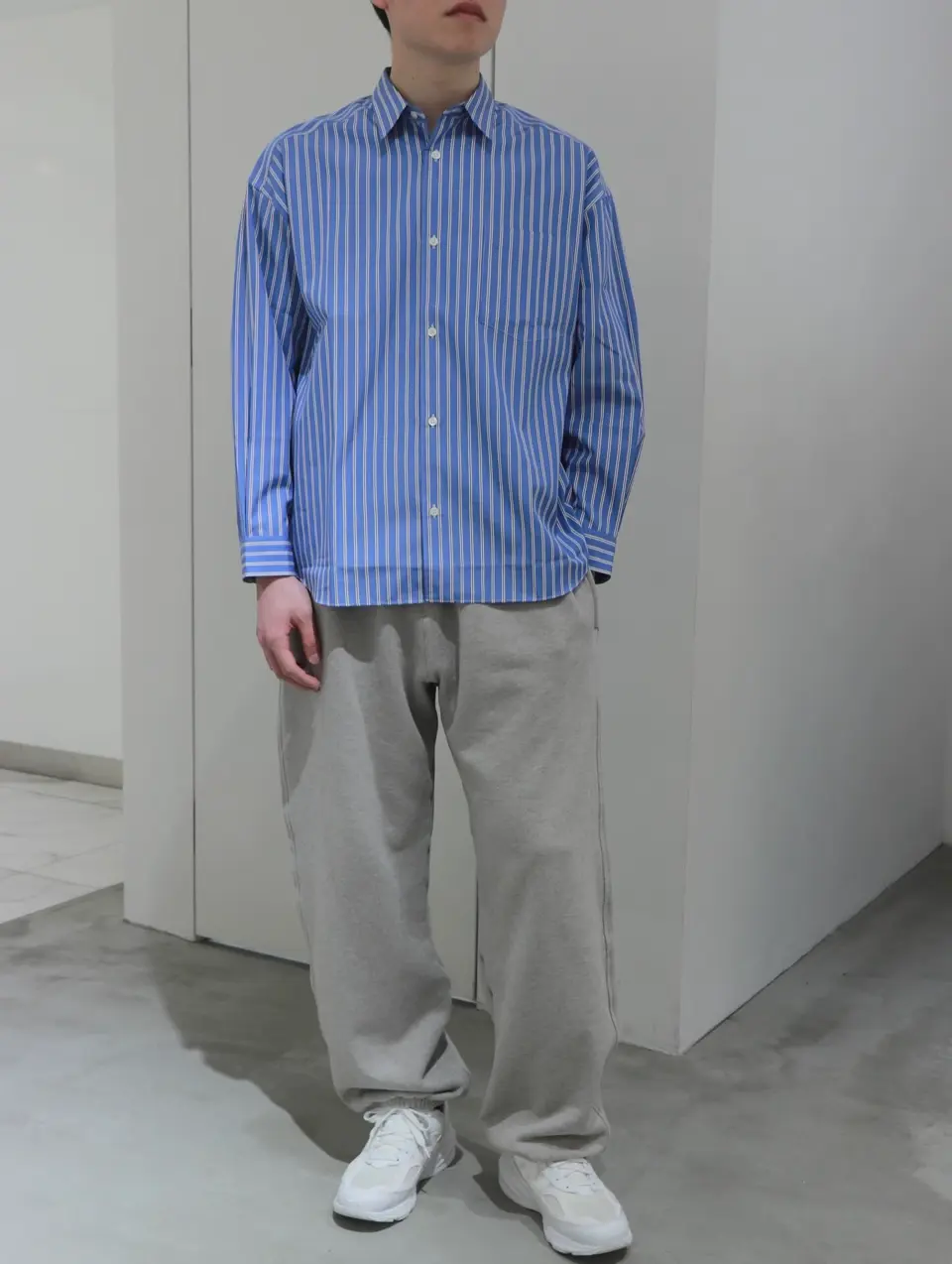 Cotton oxford striped shirt-コットンオックスフォードストライプ