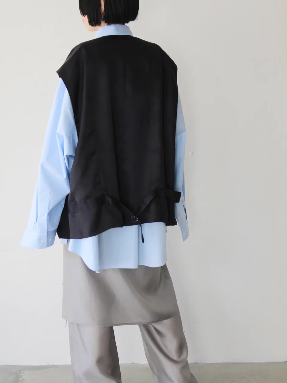 Cotton cape shirt-コットンケープシャツ-INSCRIRE（アンスクリア