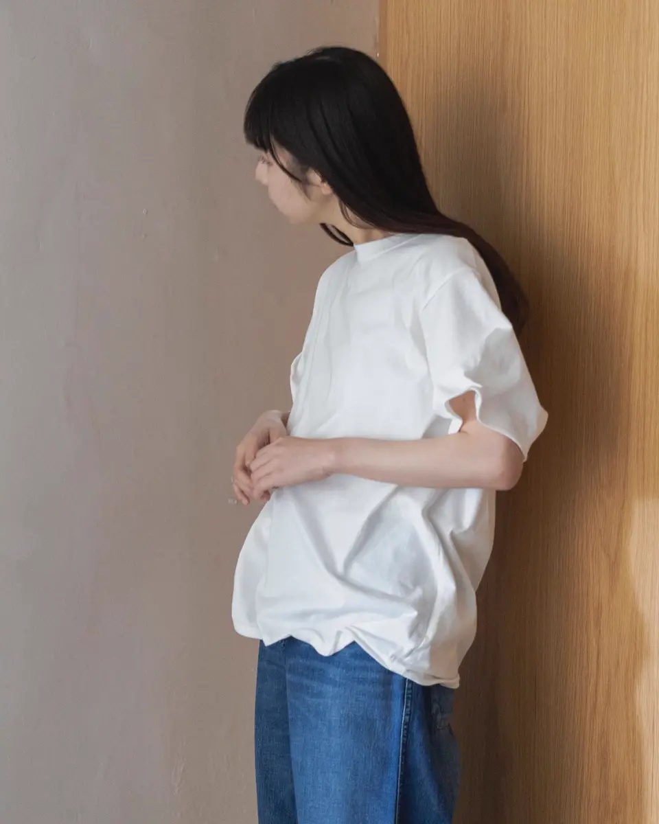 Cotton 16g V neck pull over-コットンVネックプルオーバー-INSCRIRE