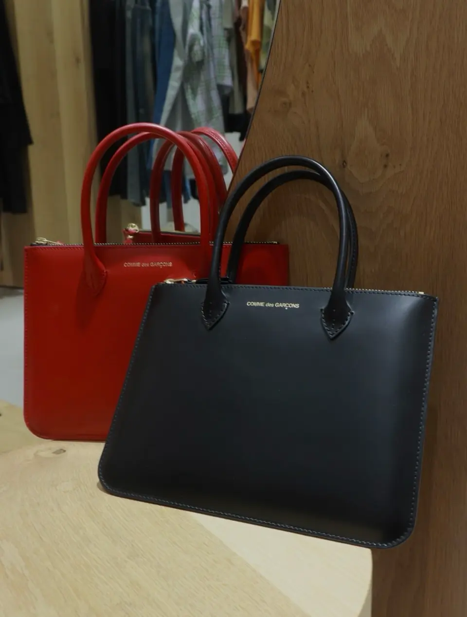 ZIP LARGE POUCH WITH HANDLE-ジップラージポーチウィズハンドル-COMME