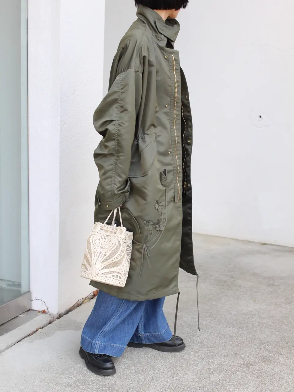 Cording Embroidery Bucket Bag-コーデイングエンブロイダリーバケット