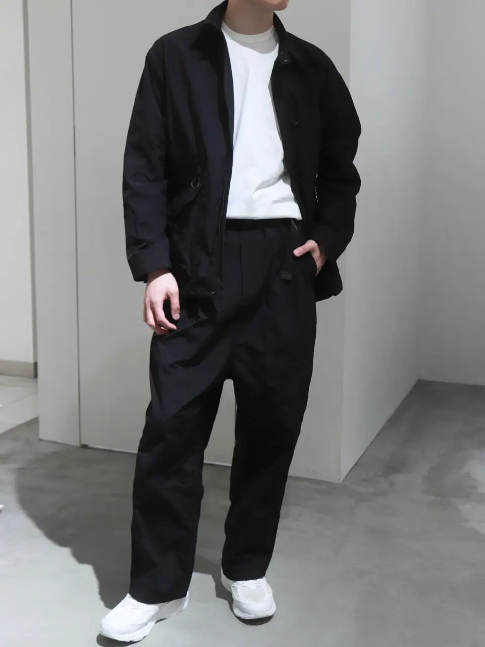 AD2021 コムデギャルソン エステル シャーリング オーバー ワイド パンツ Ester weather tuck pants-エスターウェザータックパンツ-COMME des