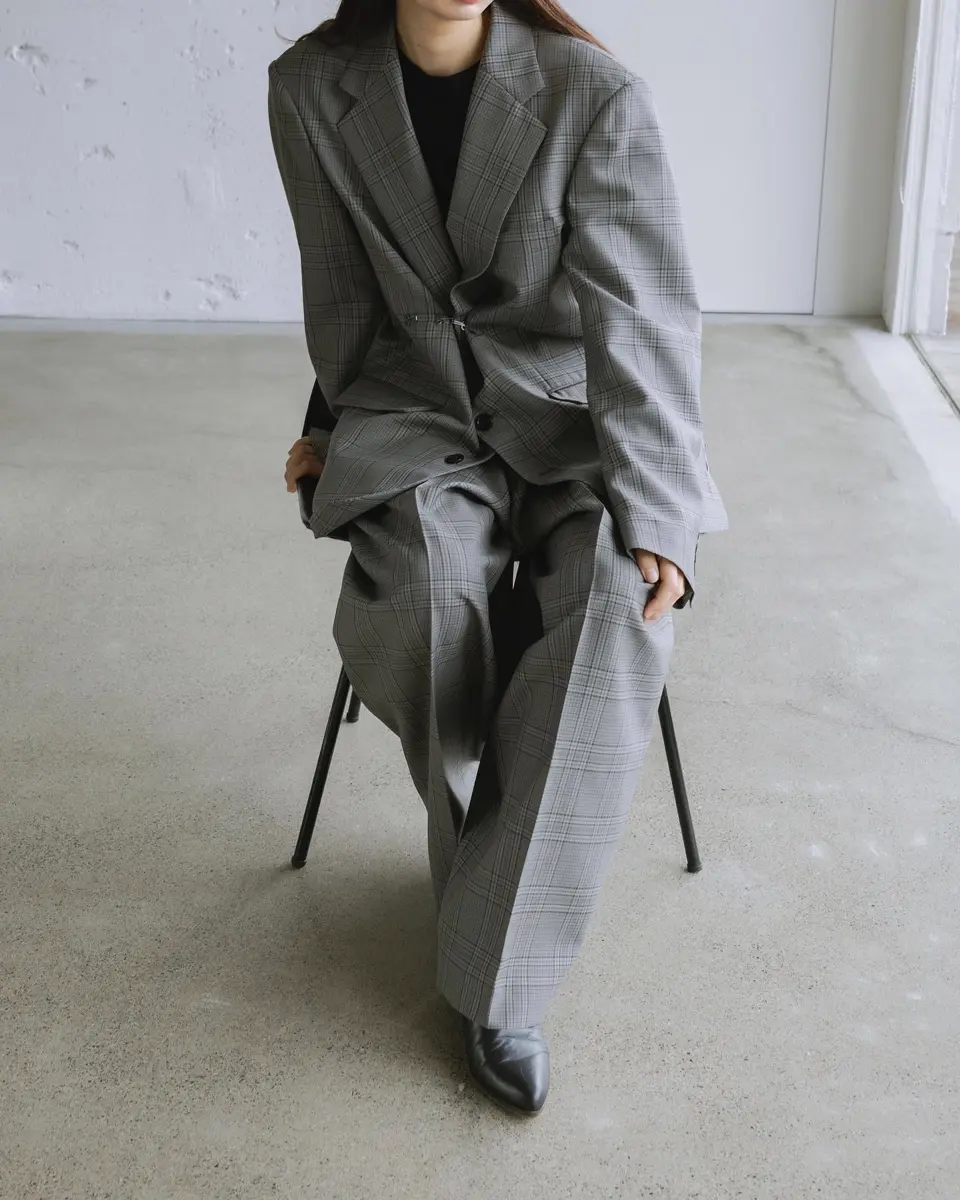 Wool over size pants-ウールオーバーサイズパンツ-INSCRIRE（アンス