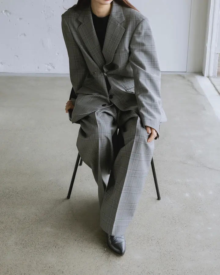 Wool over size pants-ウールオーバーサイズパンツ-INSCRIRE（アンス