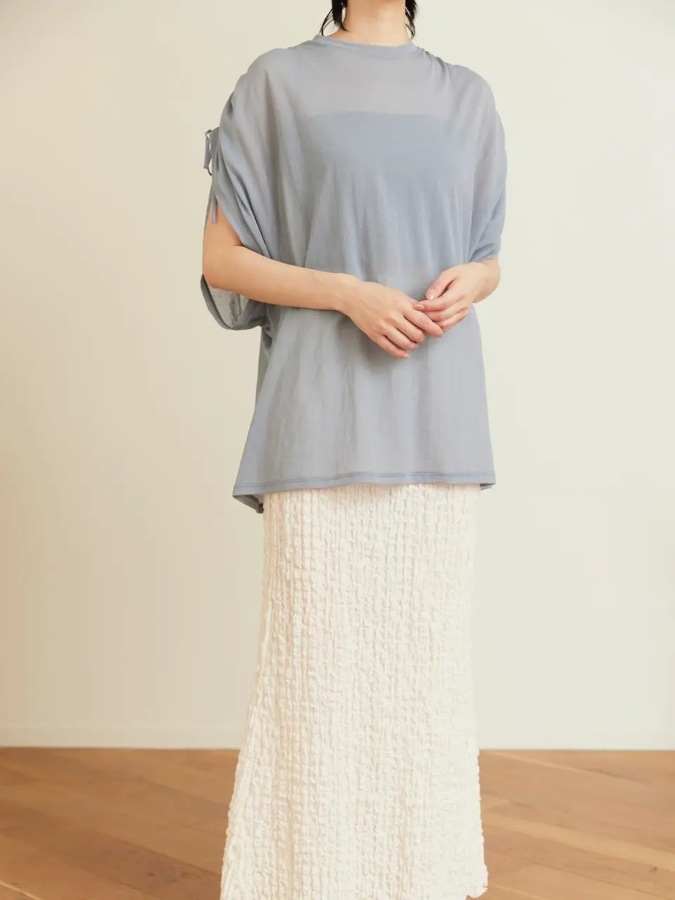 Shrink Lace Frill Skirt-シュリンクレースフリルスカート-PHEENY