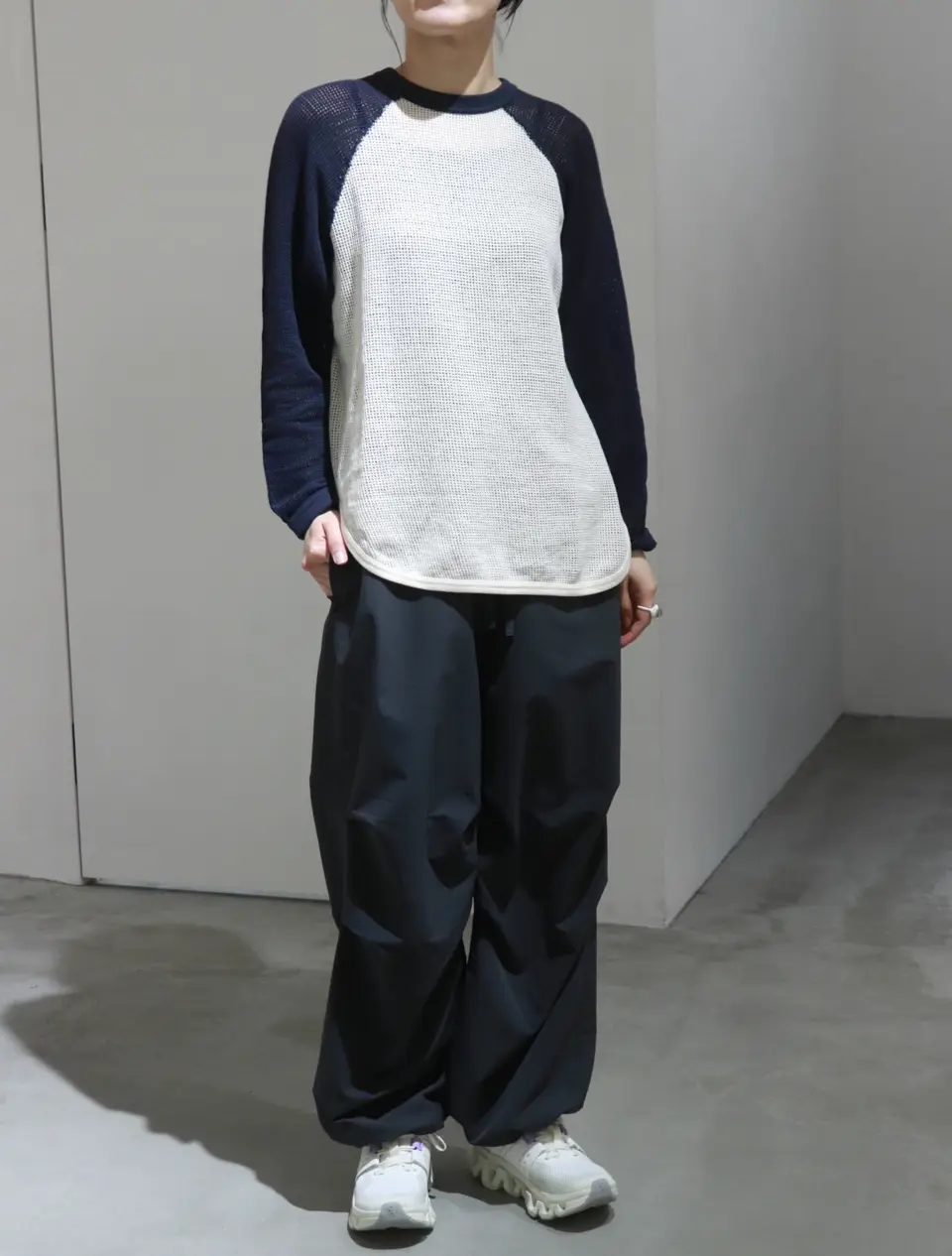 Basket Mesh Raglan l/s Tee-バスケットメッシュラグランL/Sティー
