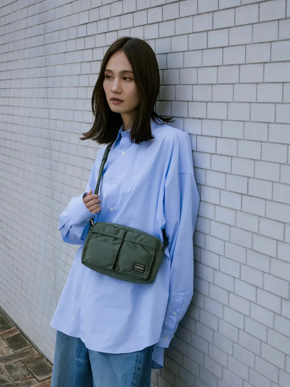 Cotton cape shirt-コットンケープシャツ-INSCRIRE（アンスクリア