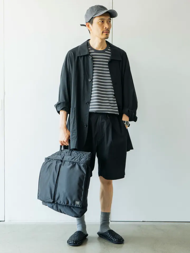 Cotton Wool Poplin Oversized Coverall-コットンウールポプリン