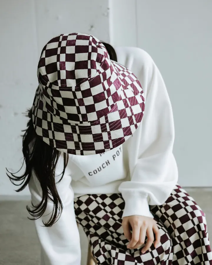Checkered Bucket Hat-チェッカーバケットハット-PHEENY（フィーニー