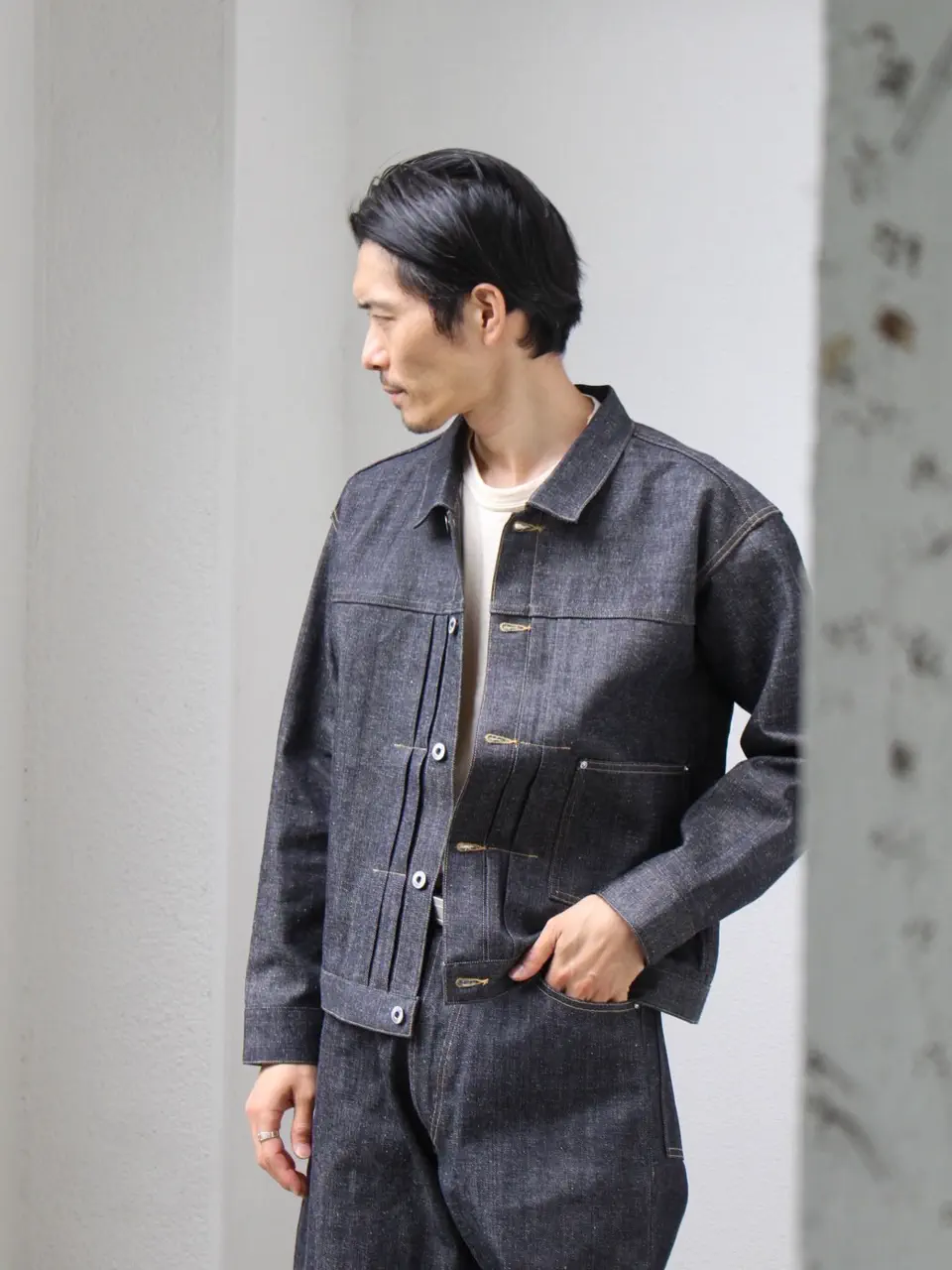 LOT.021 BASKETWEAVE PATTERN BELT(BLACK)-LOT.021バスケットウェーブ