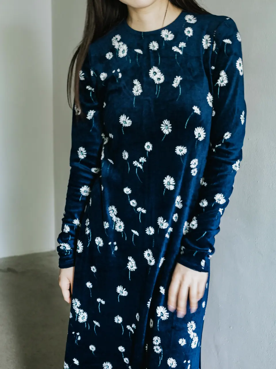 Velour jersey floral trousers-ベロアジャージーフローラルトラウザー