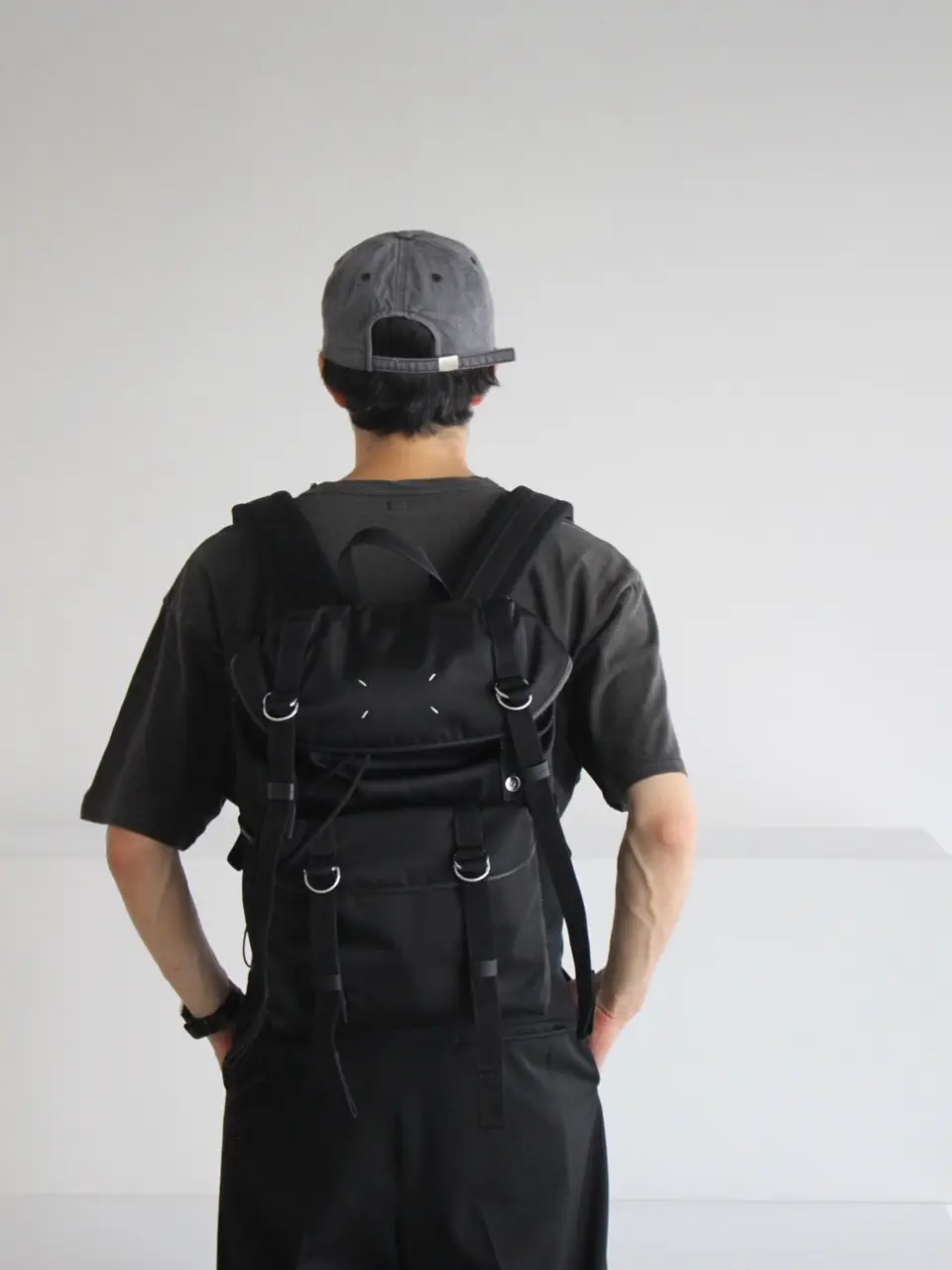 LOT.021 BASKETWEAVE PATTERN BELT(BLACK)-LOT.021バスケットウェーブ