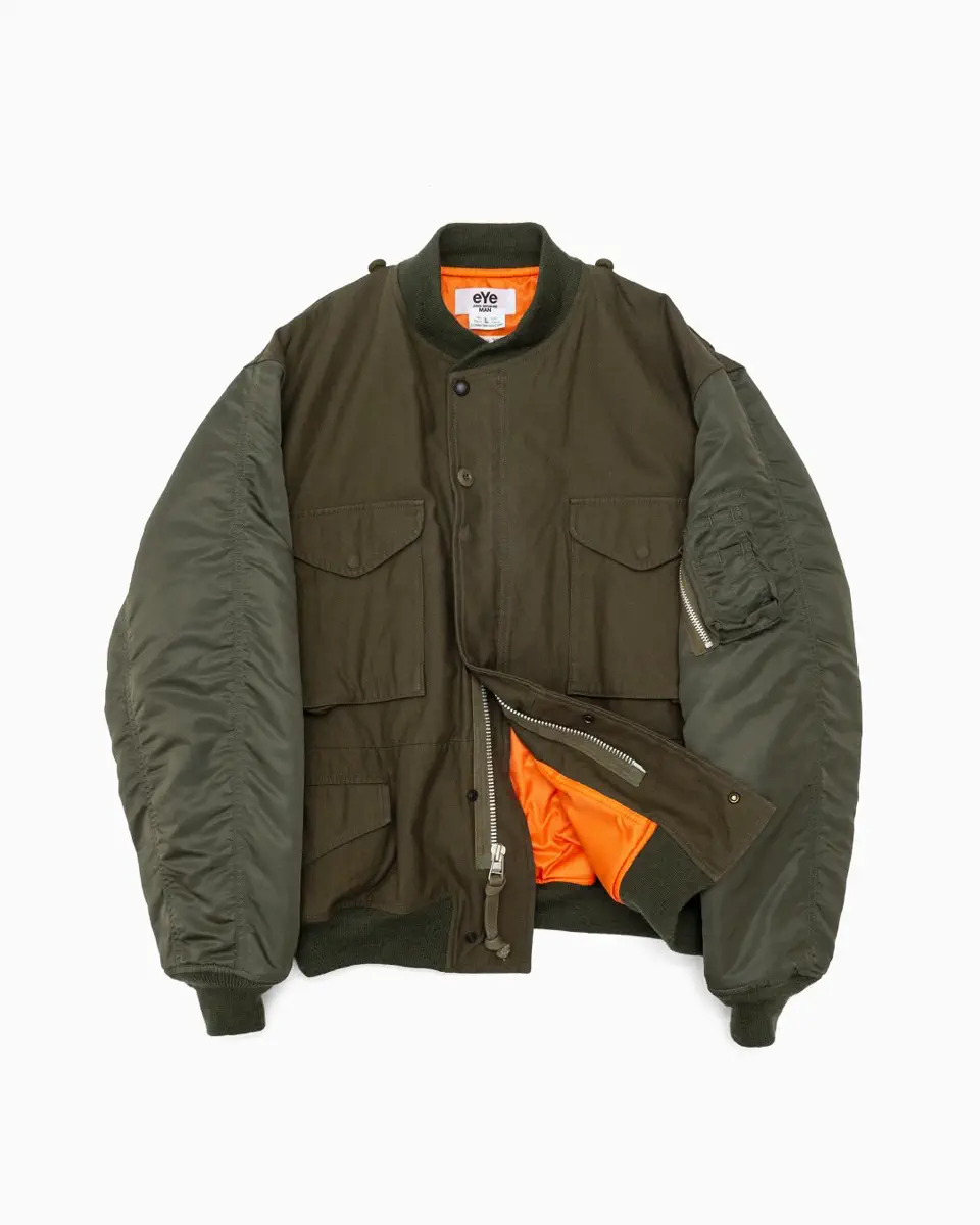 NEEDLES Cotton Back Satin ＆ Nylon Twill Blouson-ニードルズ