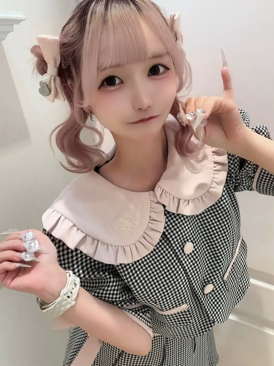 Honey Cinnamon ハート ケープ ポンチョ ホワイト Honey Cinnamon ハート ケープ ポンチョ ホワイト