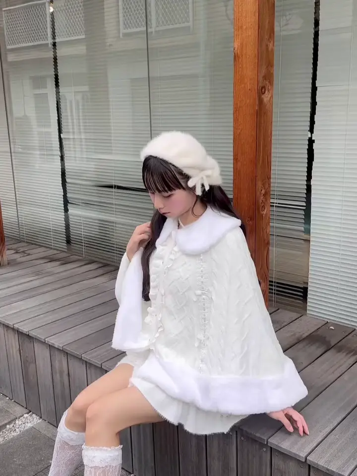 コットンレースはしごリボンポンチョ – BUNNY APARTMENT