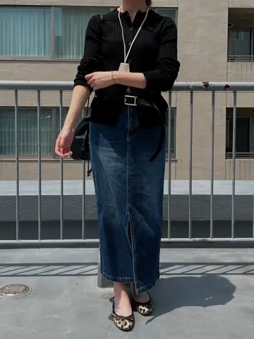 ストレッチスリットロングスカート | Lazo_N33°（ラソエヌサーティ