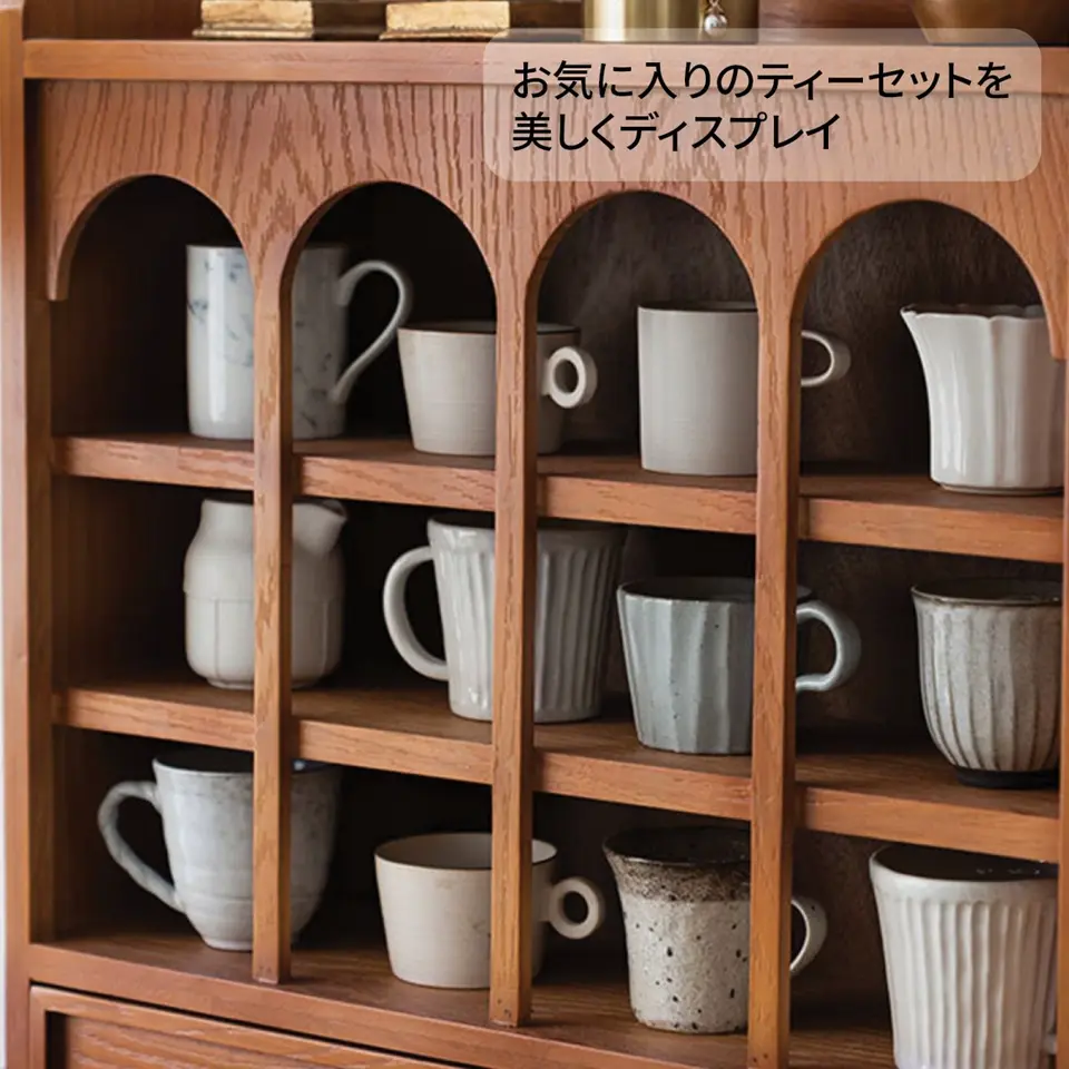ブラウン] VeroMan 木製 ディスプレイ ラック 飾り棚 マルチ収納