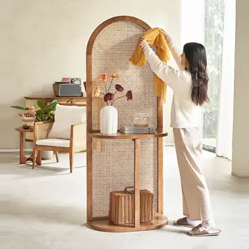 ラタン 籐 パーテーションラック　未使用品 18001667905928459_1_t_360.webp