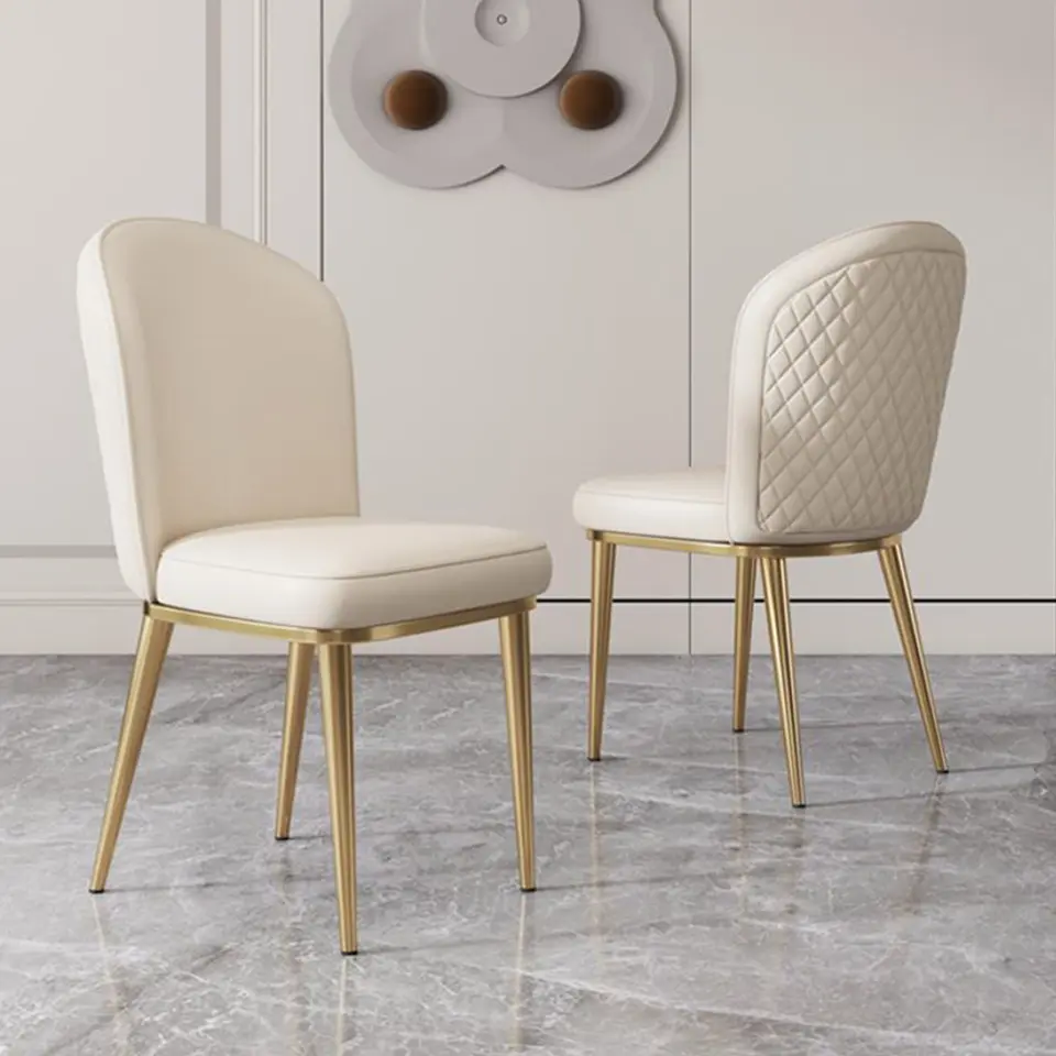 VeroMan ラウンドチェア 高級ナッパレザー 無垢材フレーム ダイニング