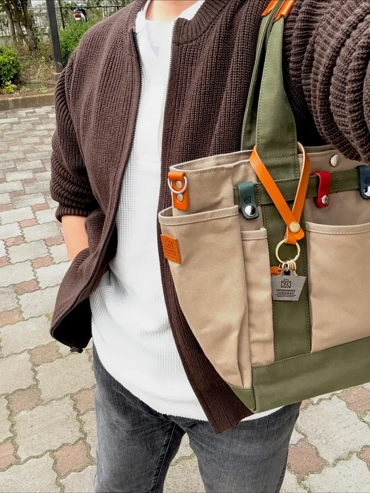 大型トート アーミーダッグ ポケットが沢山のガーデントート 栃木