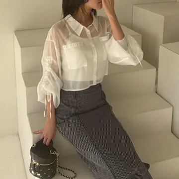 LIP SERVICE（リップサービス）｜ ドロストスリーブシアーシャツ