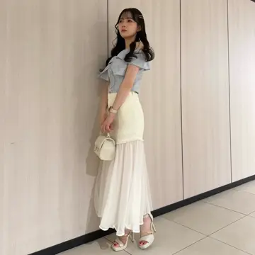 LIP SERVICE（リップサービス）｜ ツイードリボンオフショルトップス