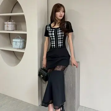 ニット セーター フロントZIPチェックジャガードニット レディース セール】フロントZIPチェックジャガードニット（ニット/セーター