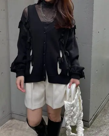 LADYMADE（レディメイド）｜ ホールリボンニットカーディガン アイテム
