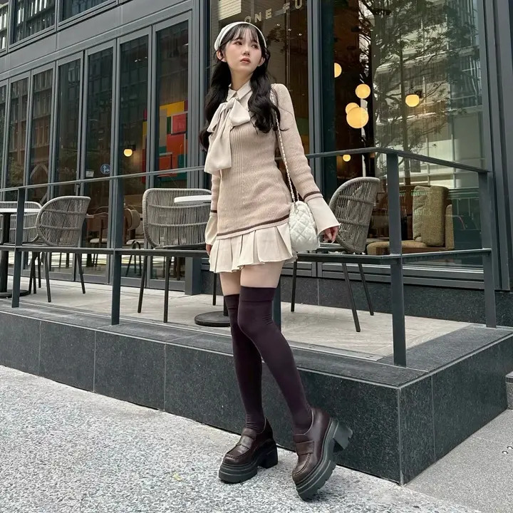 LIP SERVICE シャツドッキングプリーツワンピース LIP SERVICE（リップサービス）｜ シャツドッキングプリーツ