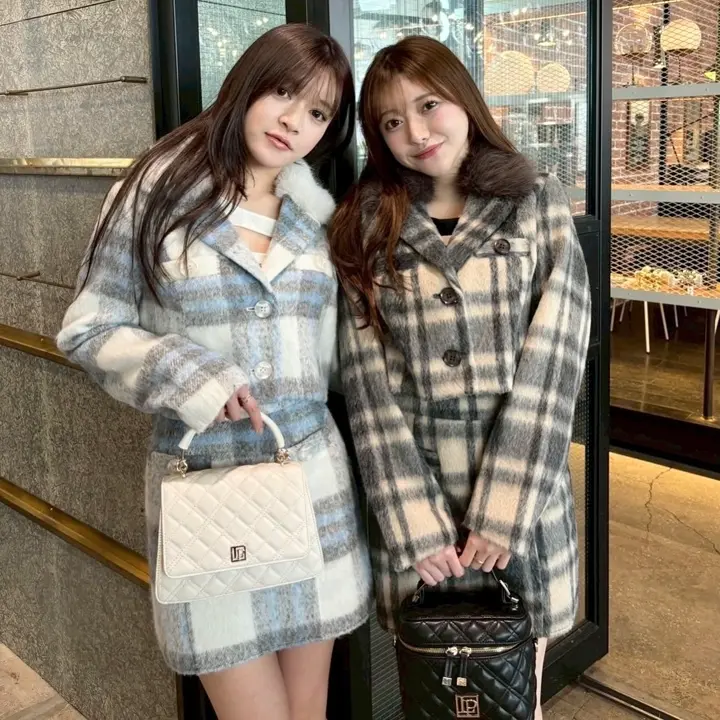 LIP SERVICE（リップサービス）｜ ファーカラーシャギーチェック