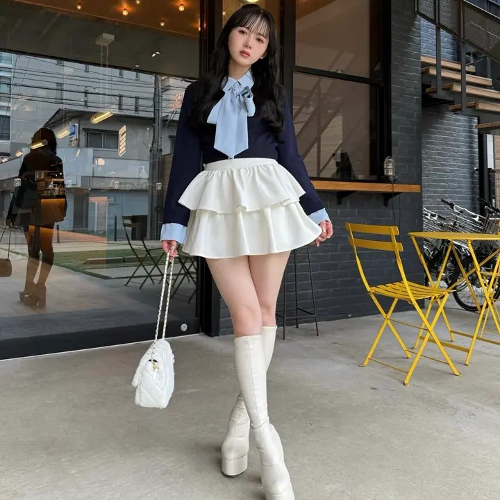 LIP SERVICE（リップサービス）｜ 2wayシャツレイヤードニットトップス