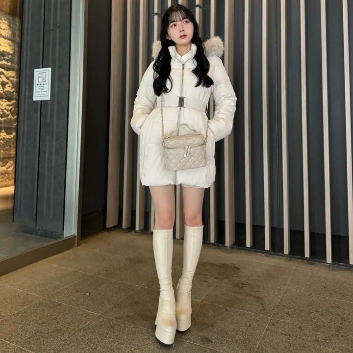 LIP SERVICE（リップサービス）｜ シェーディングライン中綿コート