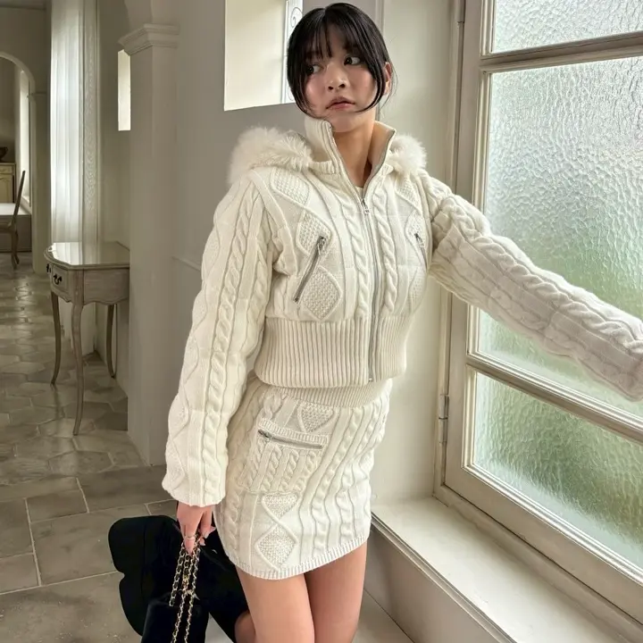 LIP SERVICE（リップサービス）｜ ウォームケーブルニット中綿