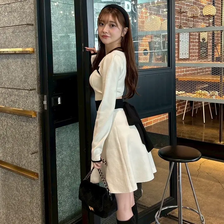 LIP SERVICE（リップサービス）｜ バックリボンバイカラーフレア