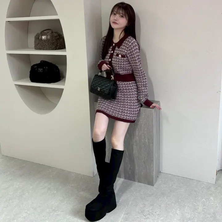 LIP SERVICE（リップサービス）｜ インナーショーパン付ツイードニット